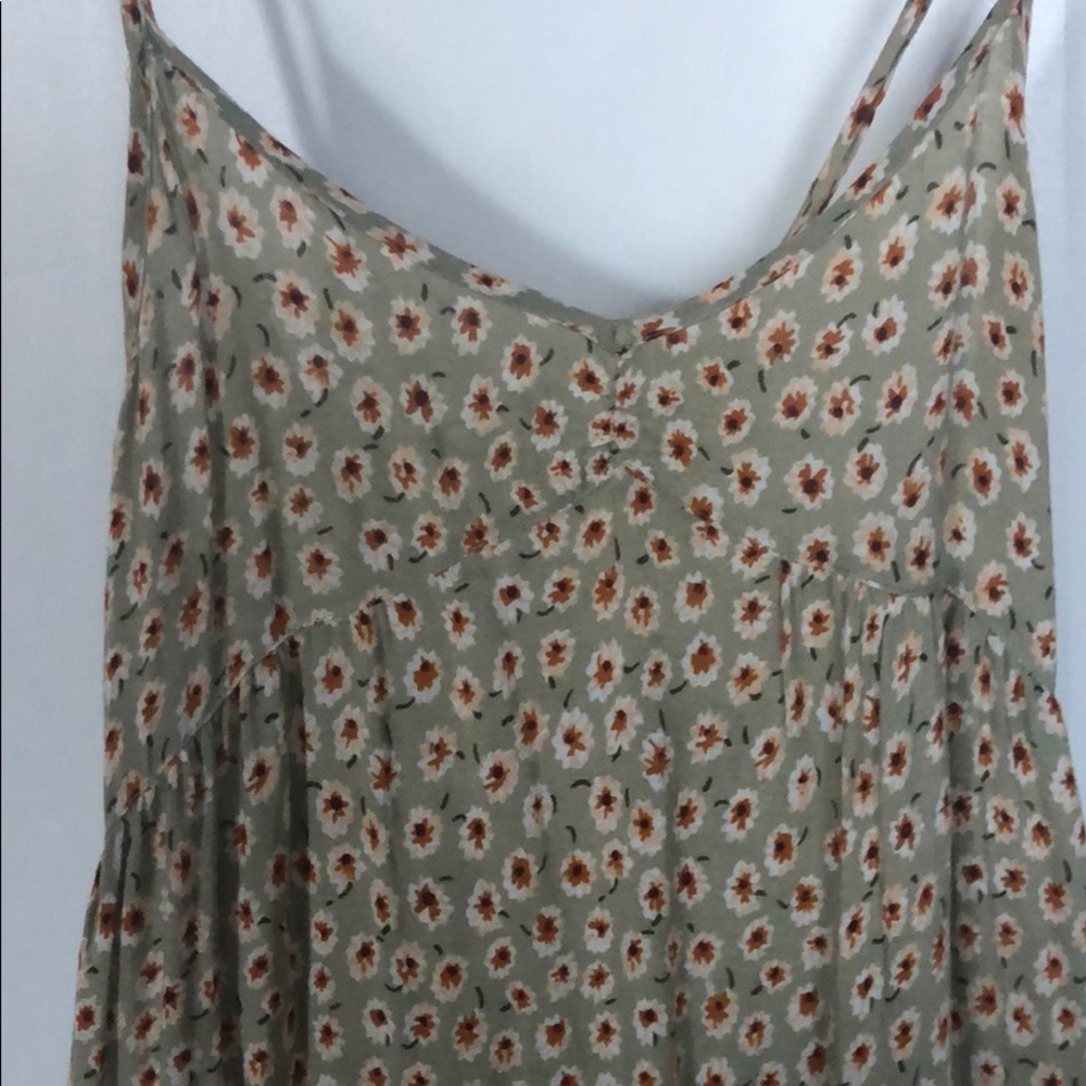 Harper Tiered Lace Up Floral UO dress